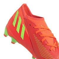 adidas Predator Edge.3 Gazon Naturel Gazon Artificiel Chaussures de Foot (MG) Enfants Rouge Vert