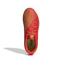 adidas Predator Edge.4 Gazon Naturel Gazon Artificiel Chaussures de Foot (FxG) Enfants Rouge Vert