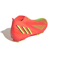 adidas Predator Edge+ Gazon Naturel Chaussures de Foot (FG) Enfants Rouge Vert Noir
