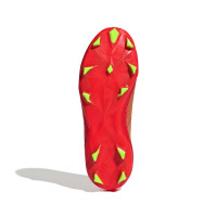 adidas Predator Edge.3 Gazon Naturel Chaussures de Foot (FG) Enfants Rouge Vert