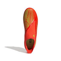 adidas Predator Edge.3 Sans Lacets Gazon Naturel Chaussures de Foot (FG) Rouge Vert
