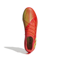 adidas Predator Edge.3 Gazon Naturel Chaussures de Foot (FG) Rouge Vert