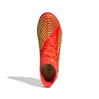 adidas Predator Edge.2 Gazon Naturel Chaussures de Foot (FG) Rouge Vert