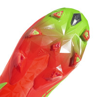 adidas Predator Edge.1 Gazon Naturel Chaussures de Foot (FG) Low Rouge Vert Noir