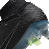 Nike Zoom Mercurial Superfly 9 Elite Crampons Vissés Chaussures de Foot (SG) Anti-Clog Noir Gris Néon Jaune