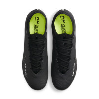Nike Zoom Mercurial Vapor 15 Elite Gazon Artificiel Chaussures de Foot (AG) Noir Gris Néon Jaune