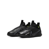 Nike Zoom Mercurial Vapor 15 Academy Chaussures de Foot en Salle (IN) Enfants Noir Gris Néon Jaune