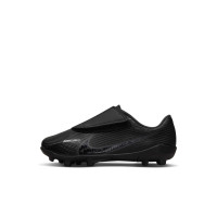 Nike Mercurial Vapor 15 Club Velcro Gazon Naturel Gazon Artificiel Chaussures de Foot (MG) Enfants Tout Petits Noir Gris