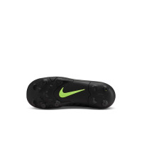 Nike Mercurial Vapor 15 Club Velcro Gazon Naturel Gazon Artificiel Chaussures de Foot (MG) Enfants Tout Petits Noir Gris
