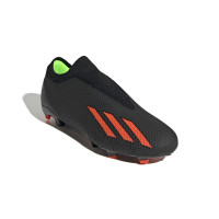 adidas X Speedportal.3 Veterloze Gras Voetbalschoenen (FG) Zwart Rood Groen
