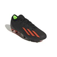 adidas X Speedportal.3 Crampons Vissés Chaussures de Foot (SG) Noir Rouge Vert
