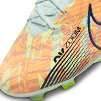 Nike Zoom Mercurial Vapor 15 Elite Gazon Naturel Gazon Artificiel Chaussures de Foot (MG) Vert Orange Jaune Vif
