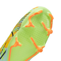 Nike Zoom Mercurial Superfly 9 Academy Gazon Naturel Gazon Artificiel Chaussures de Foot (MG) Vert Orange Jaune Vif