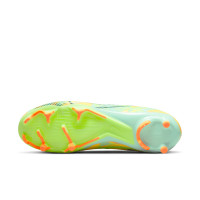 Nike Zoom Mercurial Vapor 15 Academy Gazon Naturel Gazon Artificiel Chaussures de Foot (MG) Vert Orange Jaune Vif