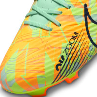 Nike Zoom Mercurial Vapor 15 Academy Gazon Naturel Gazon Artificiel Chaussures de Foot (MG) Vert Orange Jaune Vif
