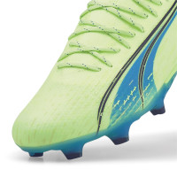 PUMA Ultra Ultimate Gazon Naturel Gazon Artificiel Chaussures de Foot (MG) Vert Clair Bleu Noir