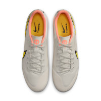 Nike Tiempo Legend 9 Academy Gazon Naturel Gazon Artificiel Chaussures de Foot (MG) Beige Jaune Orange