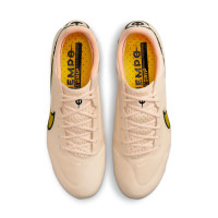 Nike Tiempo Legend 9 Elite Crampons Vissés Football Chaussures (SG) Anti-Clog Beige Jaune Noir
