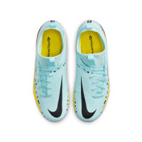 Nike Phantom GT2 Academy Dynamic Fit Gras / Kunstgras Voetbalschoenen (MG) Kids Blauw Zwart Geel