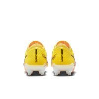 Nike Zoom Mercurial Vapor 15 Elite Crampons Vissés Gazon Naturel Chaussures de Foot (SG) Anti-Clog Jaune Orange