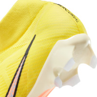 Nike Zoom Mercurial Superfly 9 Pro Gazon Naturel Chaussures de Football (FG) Jaune Orange