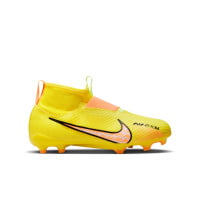 Nike Zoom Mercurial Superfly 9 Pro Gazon Naturel Chaussures de Football (FG) Enfants Jaune Orange