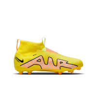 Nike Zoom Mercurial Superfly 9 Pro Gazon Naturel Chaussures de Football (FG) Enfants Jaune Orange