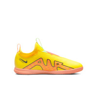 Nike Zoom Mercurial Vapor 15 Academy Chaussures de Foot en Salle (IN) Enfants Jaune Orange Blanc