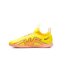 Nike Zoom Mercurial Vapor 15 Academy Chaussures de Foot en Salle (IN) Enfants Jaune Orange Blanc