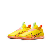 Nike Zoom Mercurial Vapor 15 Academy Chaussures de Foot en Salle (IN) Enfants Jaune Orange Blanc