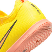 Nike Zoom Mercurial Vapor 15 Academy Chaussures de Foot en Salle (IN) Enfants Jaune Orange Blanc