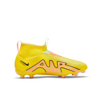 Nike Zoom Mercurial Superfly 9 Academy Velcro Gras / Kunstgras Voetbalschoenen (MG) Kids Geel Roze