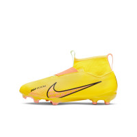 Nike Zoom Mercurial Superfly 9 Academy Velcro Gras / Kunstgras Voetbalschoenen (MG) Kids Geel Roze