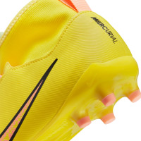 Nike Zoom Mercurial Superfly 9 Academy Velcro Gras / Kunstgras Voetbalschoenen (MG) Kids Geel Roze