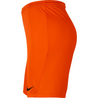 Short de football Nike Dry Park III Orange Noir