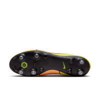 Nike Zoom Mercurial Superfly 9 Academy Crampons Vissés Gazon Naturel Chaussures de Foot (SG) Anti-Clog Jaune Rose