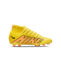 Nike Mercurial Superfly 9 Club Gazon Naturel Gazon Artificiel Chaussures de Football (MG) Enfants Jaune Rose