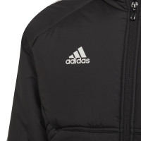 Veste d'hiver Adidas Condivo 22 pour enfants, noir et blanc