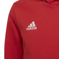 adidas Entrada 22 Sweat Sweat à Capuche Enfants Rouge Blanc
