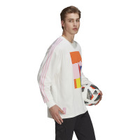 adidas België Tomorrowland Icon Shirt Lange Mouwen Wit Roze