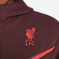 Nike Liverpool Tech Fleece Veste 2022-2023 Bordeaux Rouge Vif