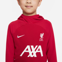 Nike Liverpool Academy Pro Hoodie Trainingspak 2022-2024 Kids Kleuters Rood Zwart