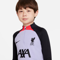 Nike Liverpool Strike Haut d'Entraînement 2022-2023 Enfants Mauve Rouge Noir