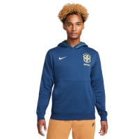 Nike Brazilië Travel Fleece Hoodie Trainingspak 2022-2024 Blauw Geel Groen