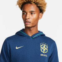 Nike Brazilië Travel Fleece Hoodie Trainingspak 2022-2024 Blauw Geel Groen