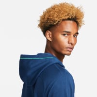 Nike Brazilië Travel Fleece Hoodie Trainingspak 2022-2024 Blauw Geel Groen