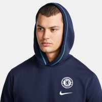Nike Chelsea Travel Fleece Sweat à Capuche 2022-2023 Bleu Blanc