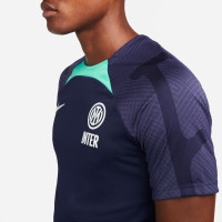 Nike Inter Milan Strike Trainingsshirt 2022-2023 Donkerblauw Lichtblauw