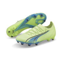 PUMA Ultra Ultimate Gras / Kunstgras Voetbalschoenen (MG) Dames Lichtgroen Blauw Zwart