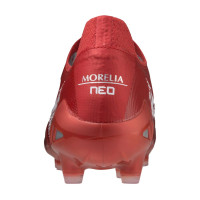 Mizuno Morelia Neo III Beta Japan Gras Voetbalschoenen (FG) Rood Wit Rood